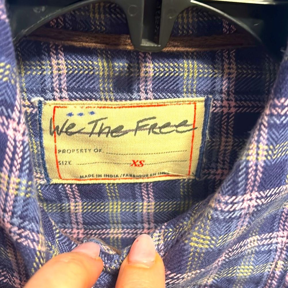 Free People | NWT We The Free Layer It Up Plaid Top Sz XS - Picture 8 of 12